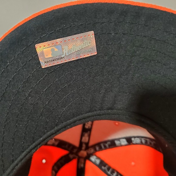 New‎ ERA 59Fifty Miami Marlins Mens Orange Size 7 3/8 Baseball Cap Fitted - Picture 9 of 13